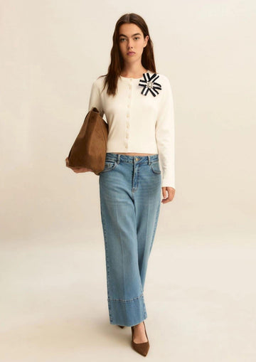 Emme Marella Jeans Donna Emmcropped Blu Chiaro