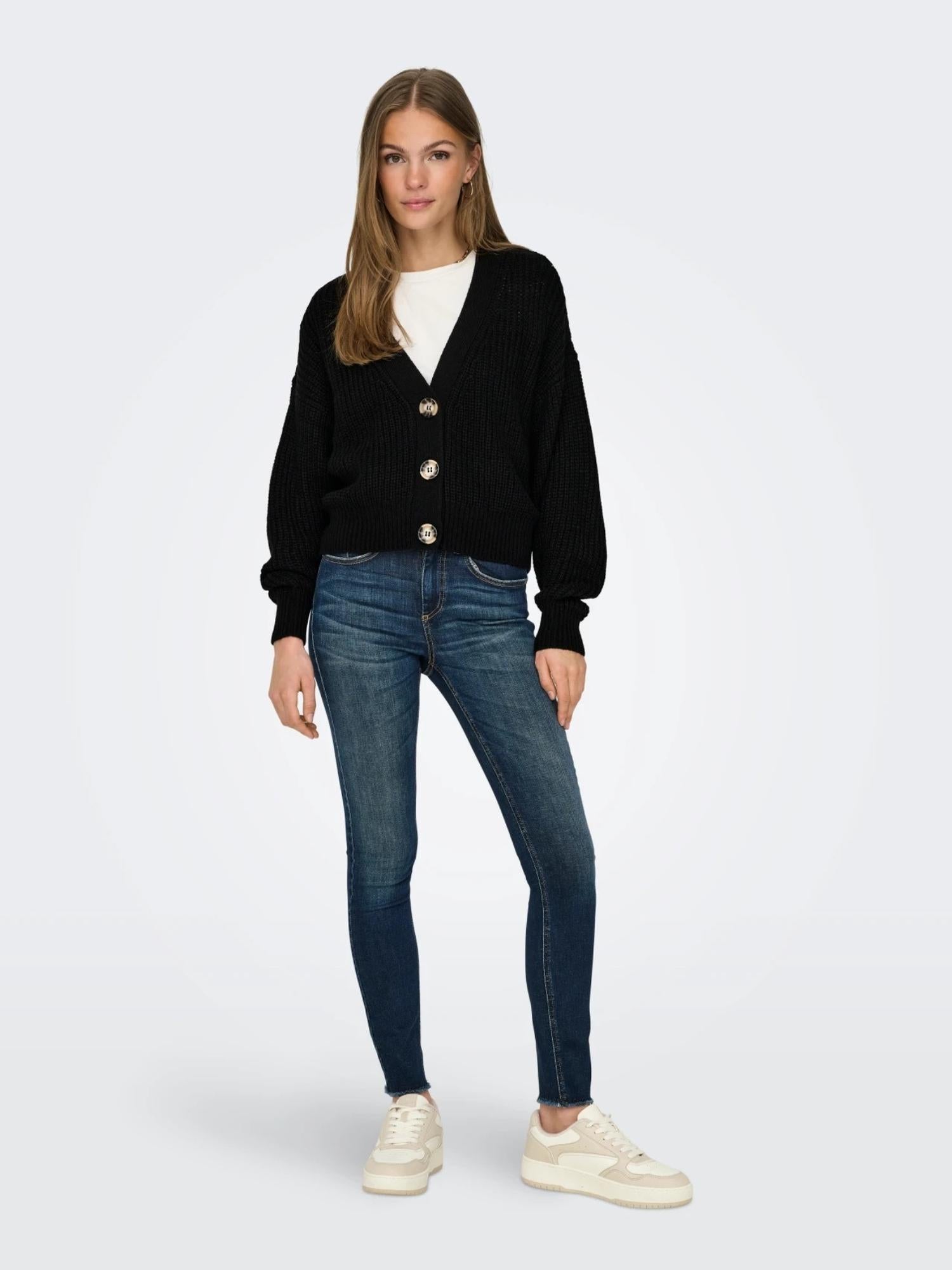Jacqueline De Yong JDYJUSTY Cardigan Donna Nero 15200418 Black JACQUELINE DE YONG 