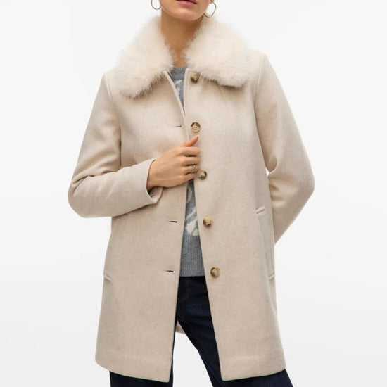 Vero Moda Giacca Invernale Donna Autumn Beige 10331559 Oatmeal MELANGE VERO MODA 