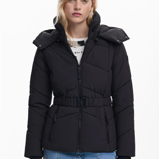 Desigual Giacca Imbottita con Cintura Donna Nera 25WWEW30 2000 DESIGUAL 