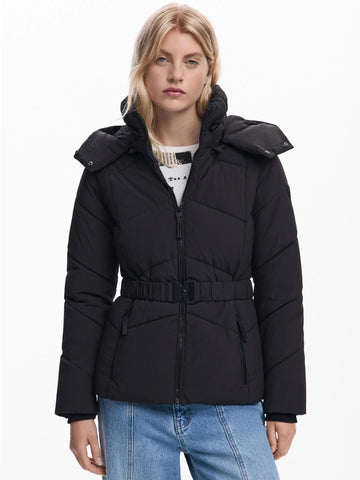 Desigual Giacca Imbottita con Cintura Donna Nera 25WWEW30 2000 DESIGUAL 