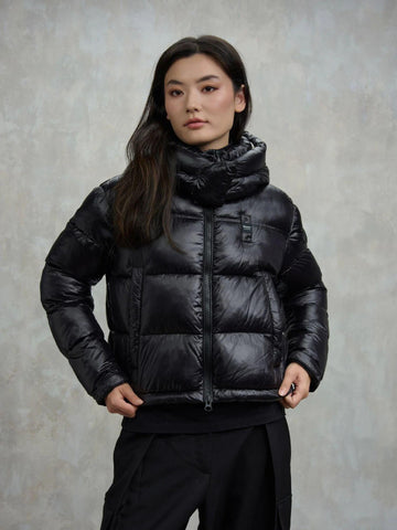 Blauer Giacca invernale Gloria Donna Nero interno beige