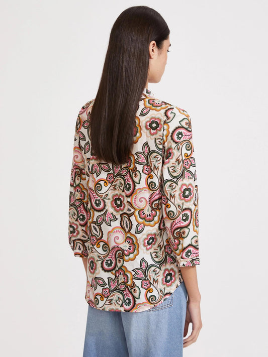 Emme Marella Camicia in mussola Accolto Donna Verde Bottiglia 2515111132200 004 EMME MARELLA 