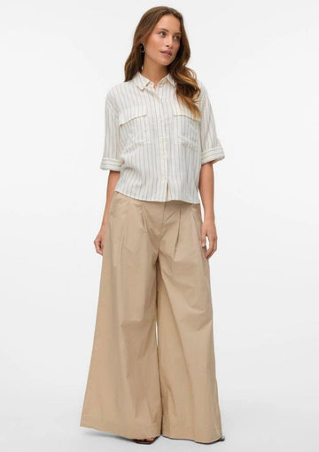 Aware - Camicia Donna Ryder Bianca Righe Nere