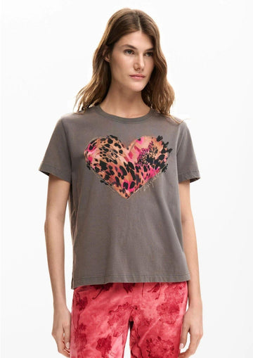 Desigual - Maglia Donna Tiger Cor Grigia