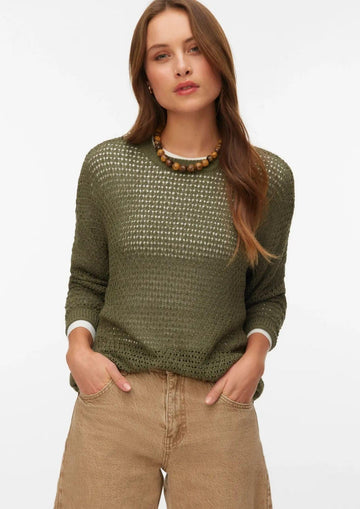 Vero Moda - Pullover Donna Charlene Verde