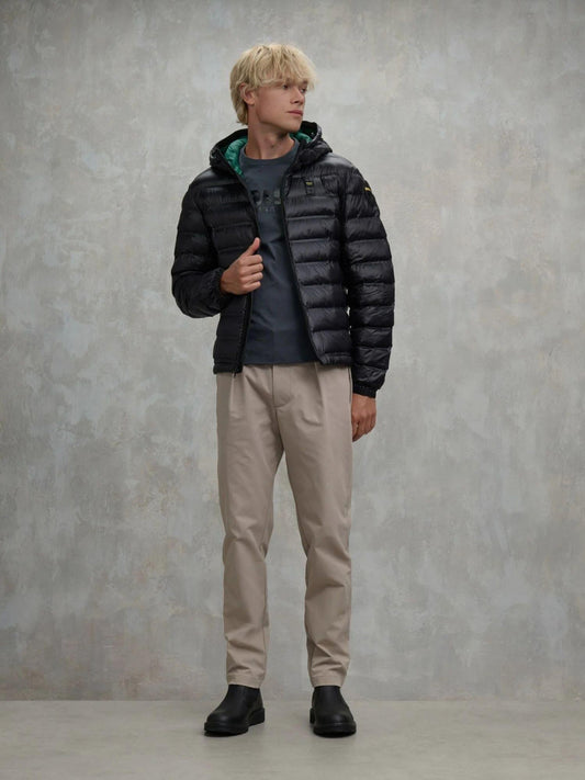Blauer Giacca invernale Charles Uomo Nero interno verde