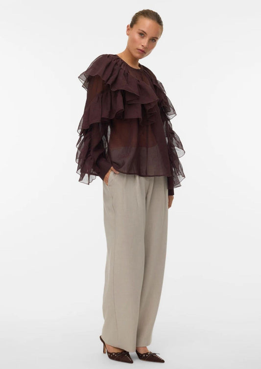 Camicia Donna Sabrina Marrone Cioccolato