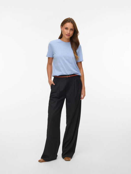 Vero Moda Women's T-Shirt Brunnera Blue Vmpaulina