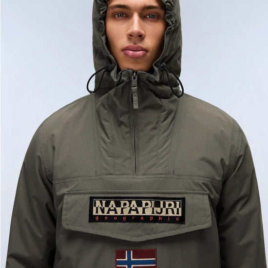 Napapijri Giacca Anorak Rainforest Winter Uomo Verde Tea Leaf NP0A4GMC G0A NAPAPIJRI 