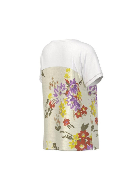 Emme Marella - Women's Lamp Print White Shirt