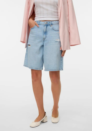 Vero Moda - Bermuda Donna Blu Chiaro Denim