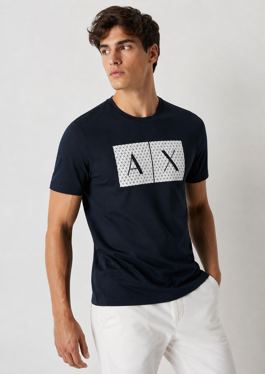 Armani Exchange - Maglia Uomo Blu Navy