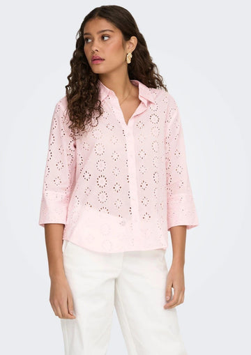 Jacqueline De Yong - Camicia Donna Tallie Rosa Gesso
