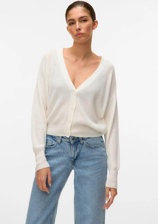 Vero Moda - Women's Cardigan Newlexsun White