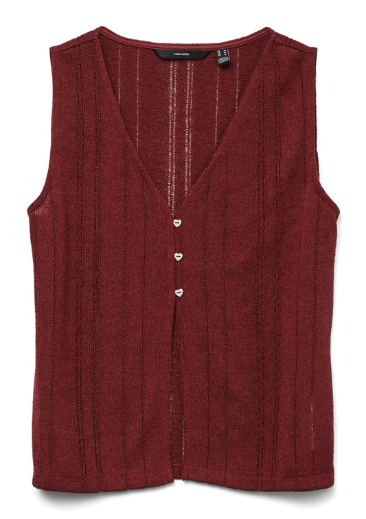 EA Women's V-Neck Tank Top in Bordeaux