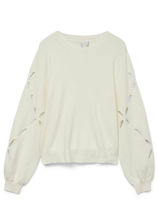 Pullover Donna Dalma Bianco Panna
