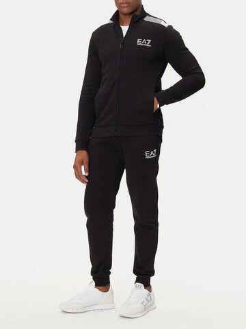EA7 Emporio Armani Tuta Uomo con zip Nero Slim Fit