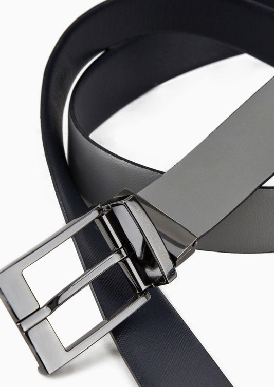 Armani Exchange - Men's Navy Grey Belt