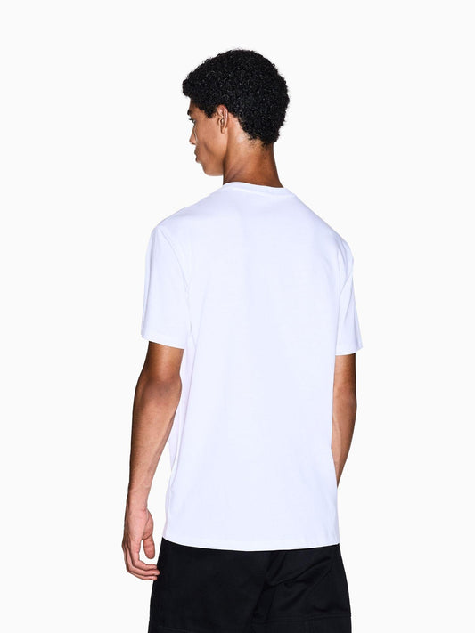 Armani Exchange T-shirt regular fit con logo Uomo Bianco