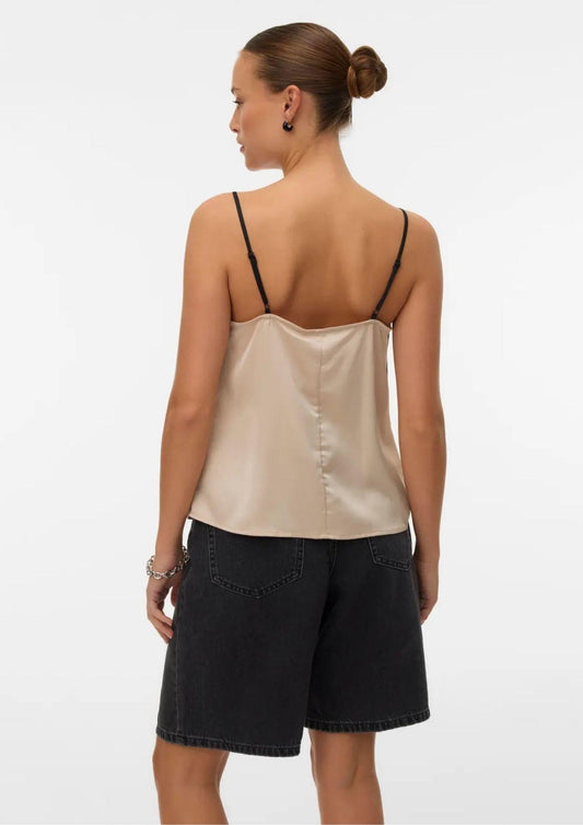 Vero Moda - Top Donna Joi Nero e Grigio Cemento