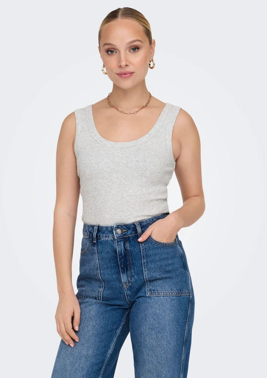 Only - Women's Easy Light Grey Tank Top