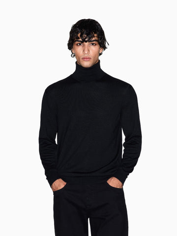 Maglione dolcevita in misto lana Uomo Nero
