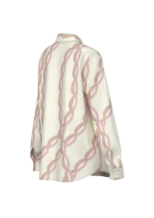 Emme Marella - Women's Angel Shirt in Butter White and Pink