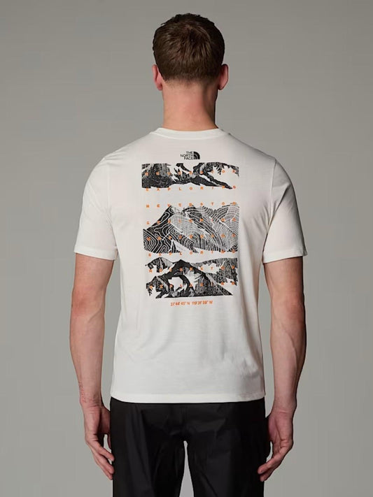 Maglietta The North Face Foundation Mountain Uomo Bianco Dune