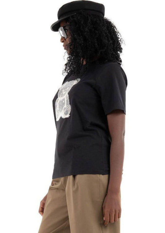 Jacqueline De Yong Bibbi Women's T-Shirt Black