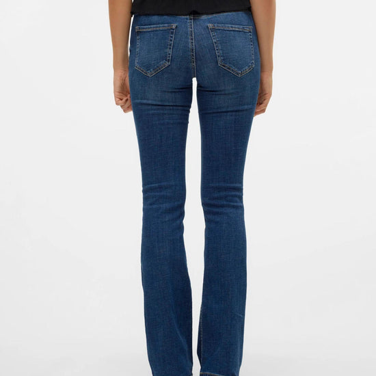 Vero Moda VMFLASH Vita media Flared Fit Jeans Donna Dark Blue Denim 10310511 Dark Blue Denim VERO MODA 