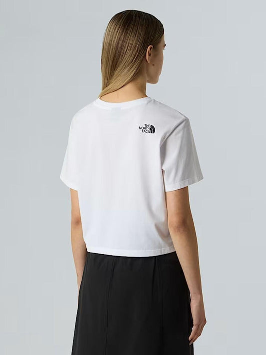 T-shirt corta in vita Simple Dome Donna Bianca
