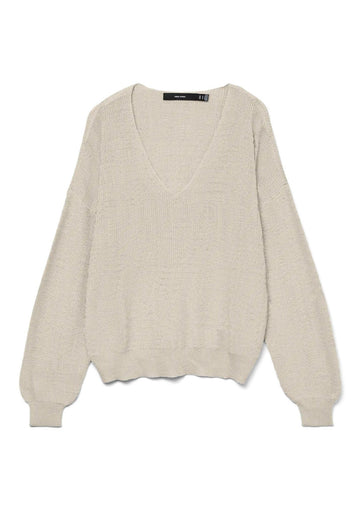 Vero Moda - Pullover Donna Newlexsunshine Grigio Betulla