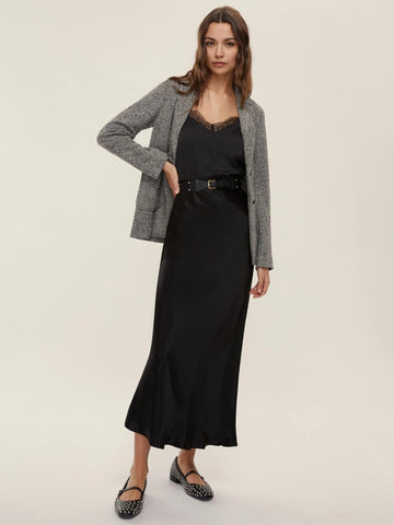 Emme Marella Women's Dear Black and White Wool Jacket