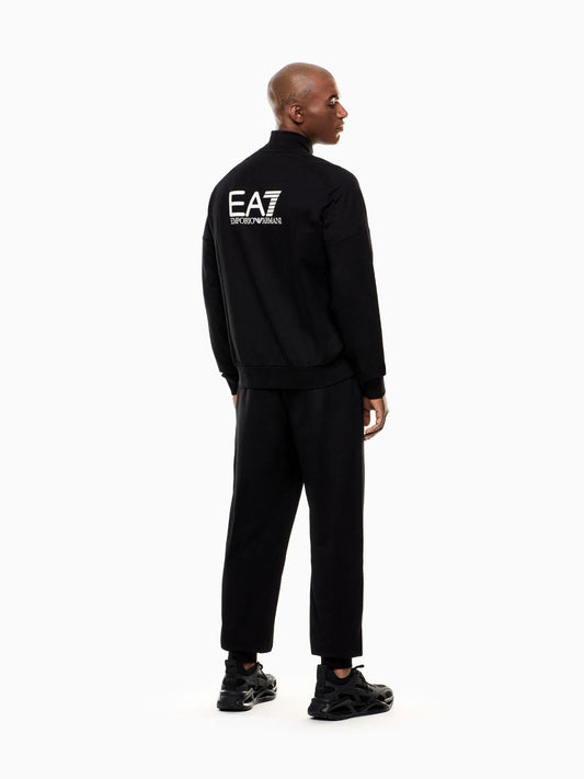 EA7 Emporio Armani Tuta Visibility in cotone Uomo Nero