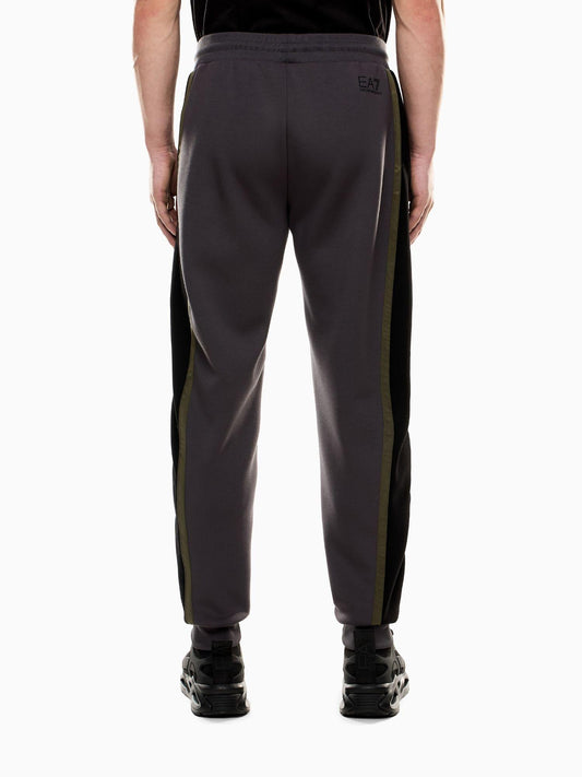 EA7 Emporio Armani Pantaloni jogger Athletic Colour Block in nylon e misto viscosa Uomo Asfalto