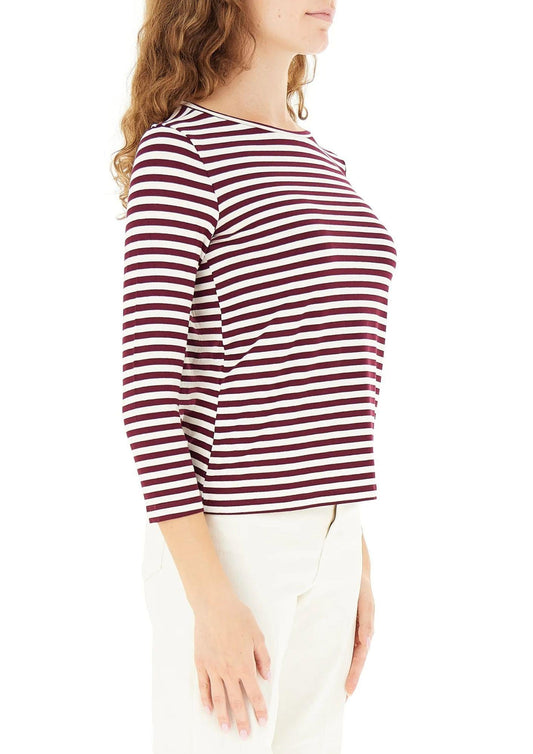 Maglia Donna Polpo Bordeaux Righe