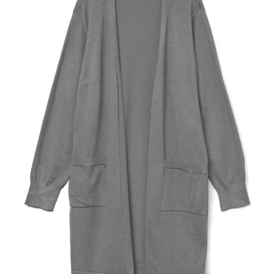 Vero Moda Cardigan Lungo Donna Silje Grigio Medio 10320462 Medium Grey Melange VERO MODA 