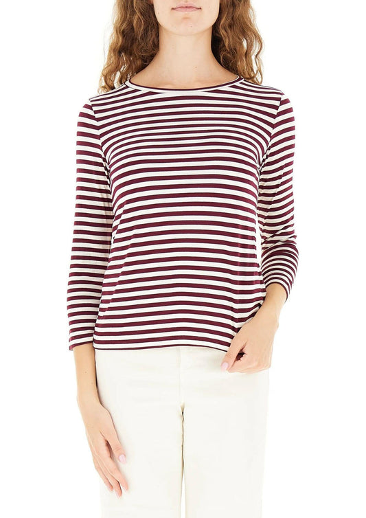 Maglia Donna Polpo Bordeaux Righe