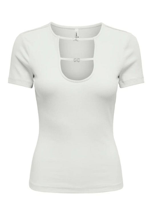 Only - Women's Cloud Dancer Rhinestone T-shirt