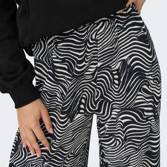 Jacqueline De Yong JDYDEBBIE Pantaloni Wide Fit Donna Nero WHITECAP GRAY GEO 15352943 Black WHITECAP GRAY GEO JACQUELINE DE YONG 