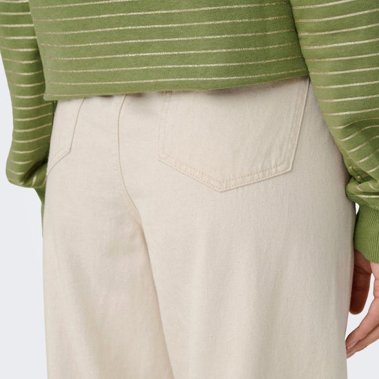 Pantaloni Wide Leg Donna Ecru 15328125 Ecru ONLY 