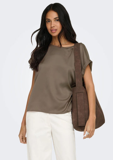 Only - blusa Donna Lieke Grigio Noce