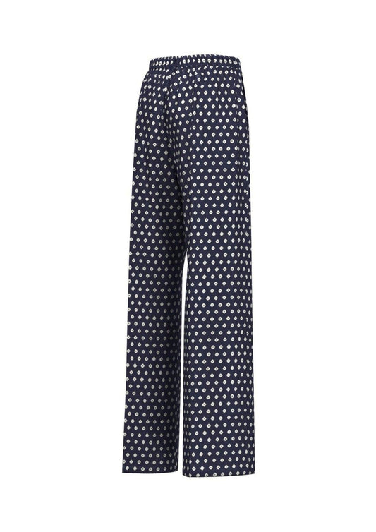 Emme Marella - Women's Baobab Trousers Blue Diamond Pattern