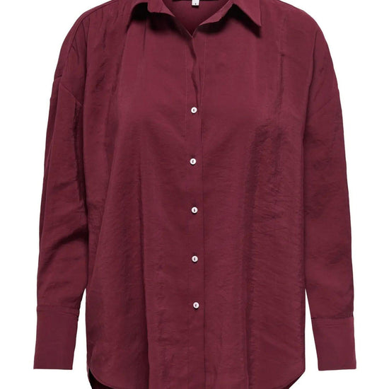 Only ONLZAZIMA Camicia Donna Burgundy 15272523 Burgundy ONLY 