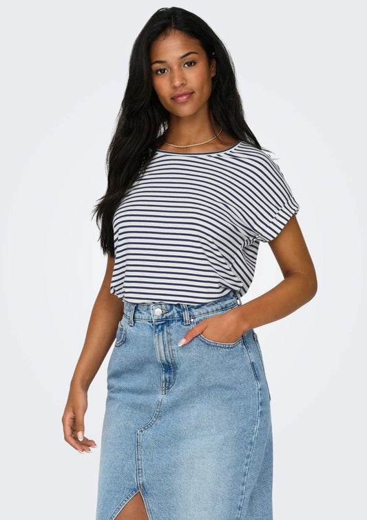 Only Women's T-Shirt Monster White and Navy Blue Naval Academy