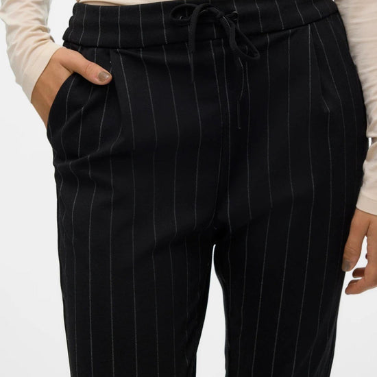 Vero Moda Pantalone Donna Eva Nero Gessato 10197909 Black SNOW WHITE PINSTRIPE VERO MODA 