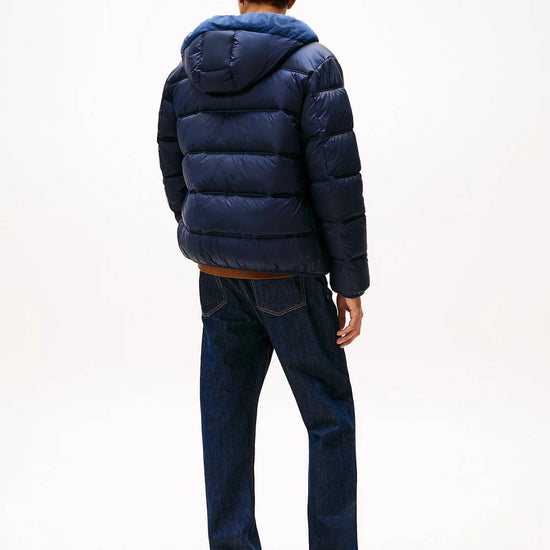 Tommy Hilfiger Giubbino Imbottito con Cappuccio e Logo Uomo Dark Night Navy DM0DM22044 C1G TOMMY HILFIGER 