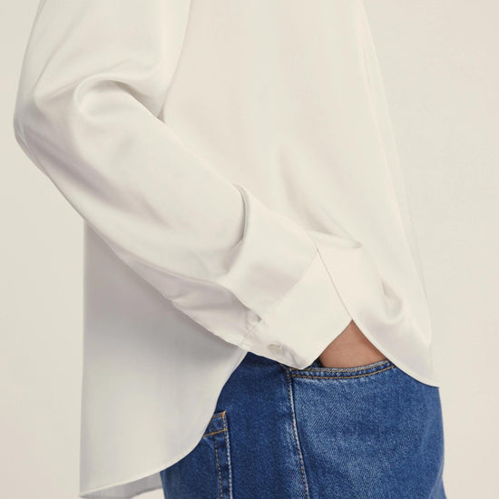 Emme Marella Blusa in raso stretch Madera Donna Bianco 2525116041200 001 EMME MARELLA 