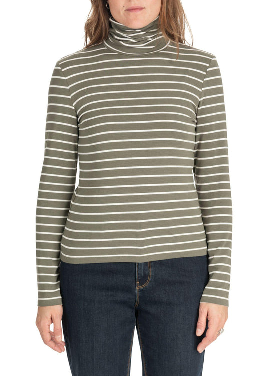 Maglia Donna Verde Militare e Latte